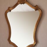 Mirror oval shell dore with french-style sheet louis xvi 58x80cm