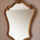 Mirror oval shell dore with french-style sheet louis xvi 58x80cm
