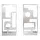 Pair of perforated brushed stainless steel screens, contemporary French work.