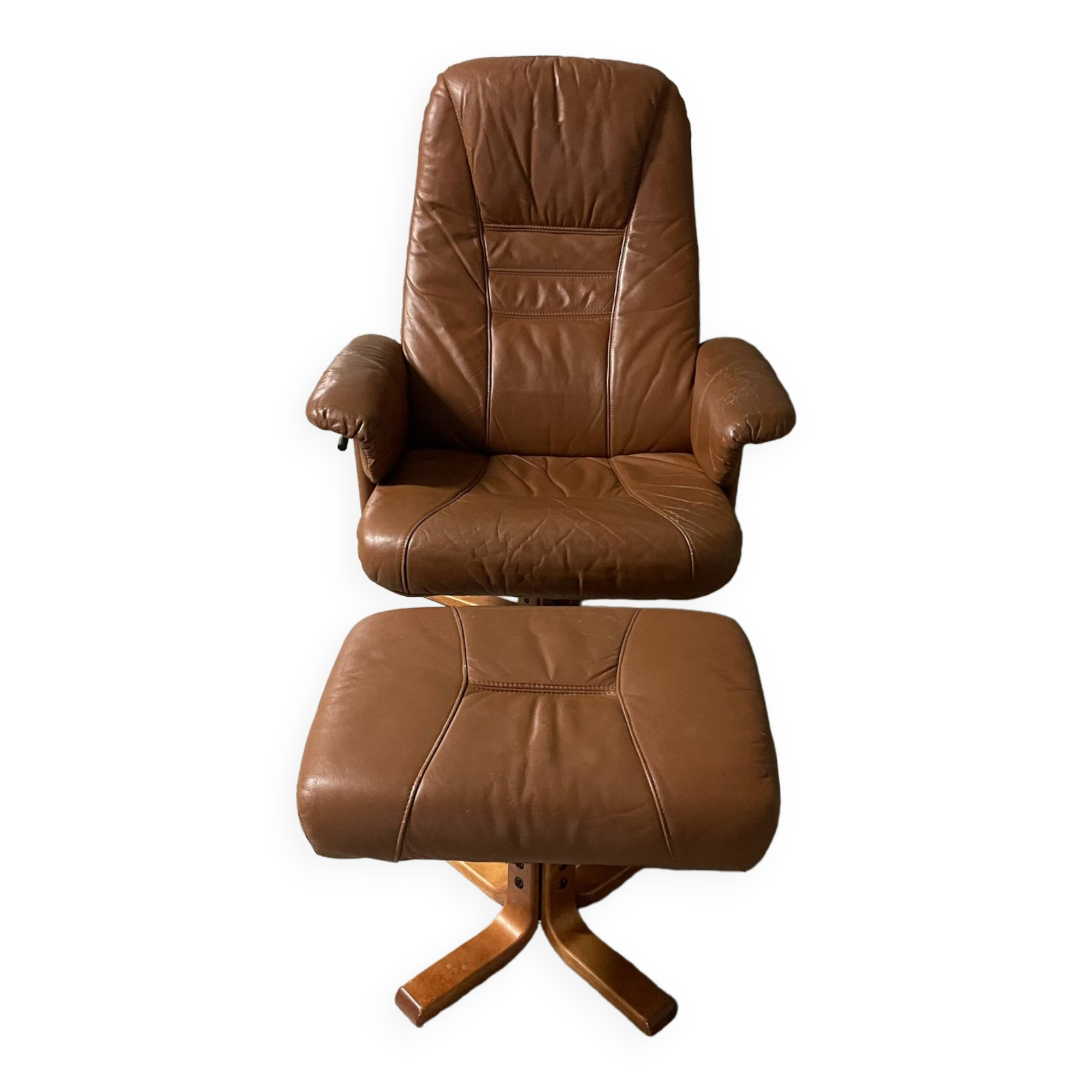 Unico leather armchair and ottoman