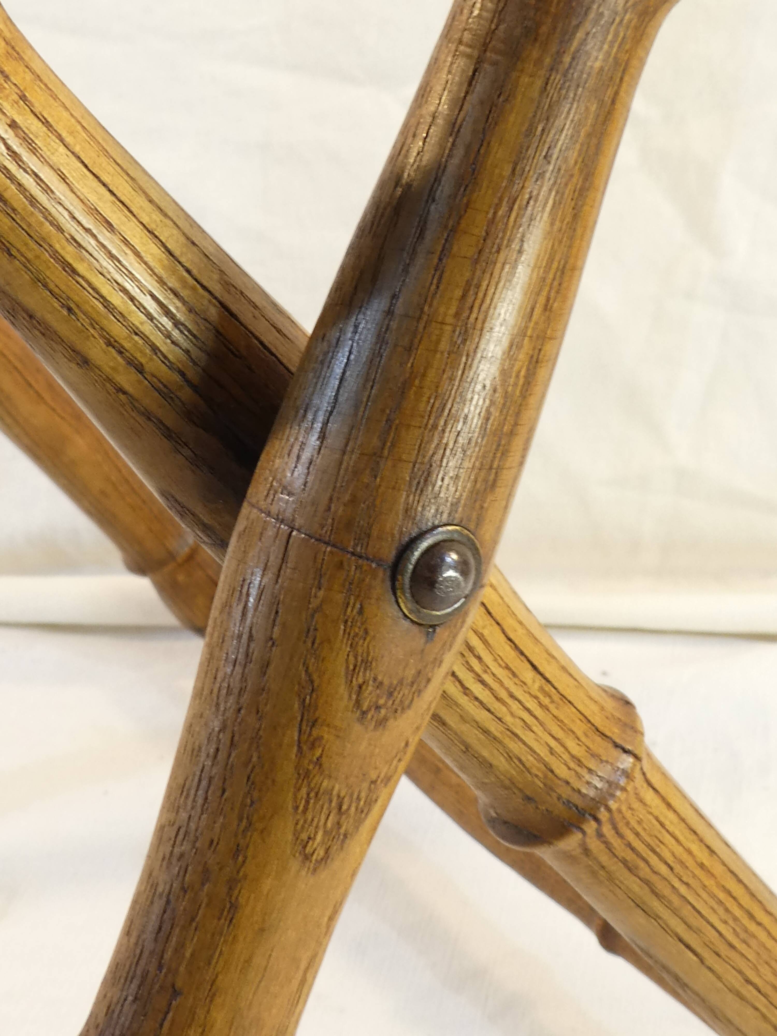 Old folding seat or foot rest picnic campsite