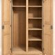 Two-door wardrobe – Solid oak – Provincial classic style – Sandblasted
