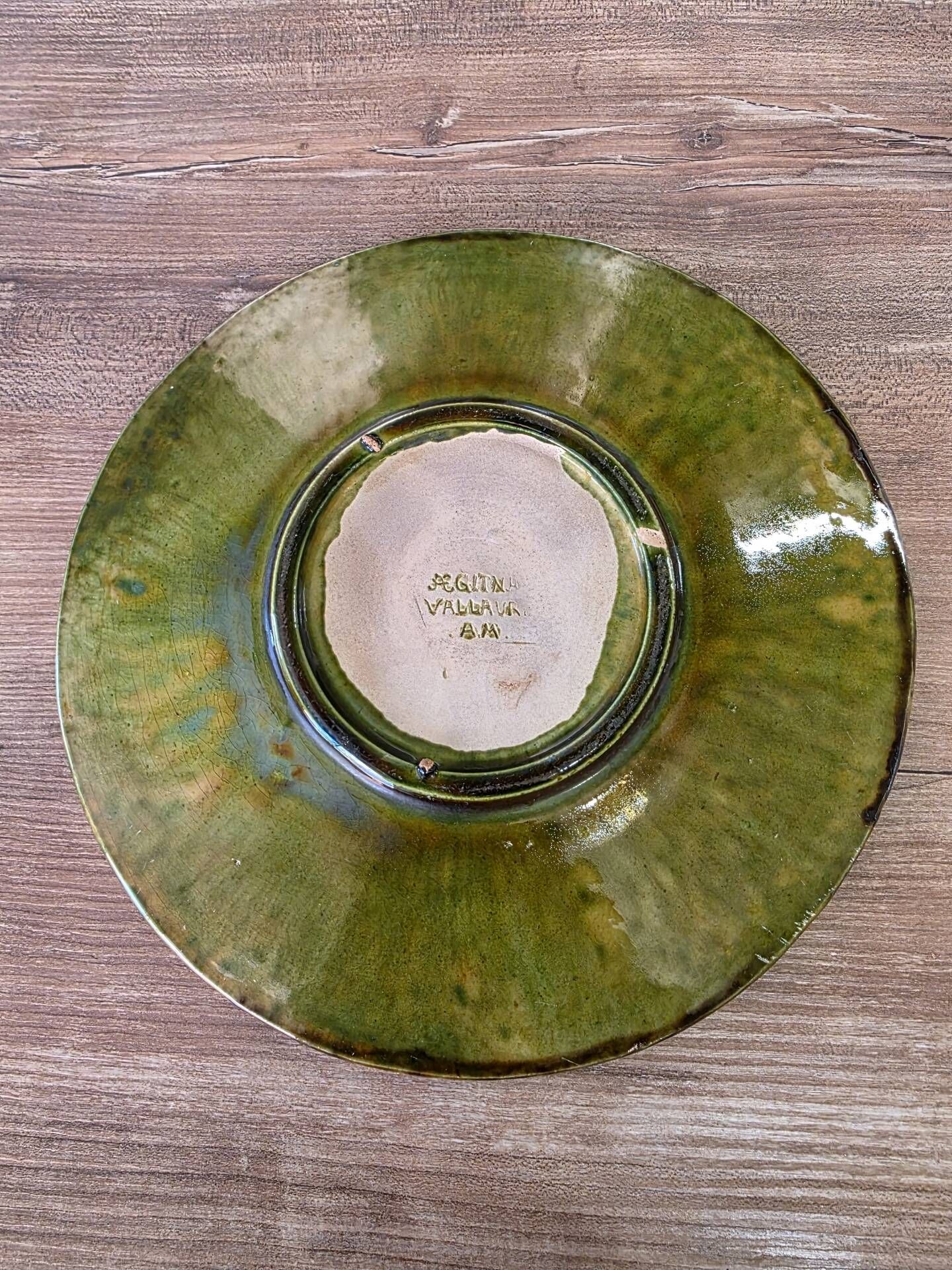 Vintage Vallauris Barbotine Plate – Ægitna