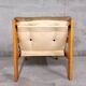 Vintage heater armchair in pine and leather 70s