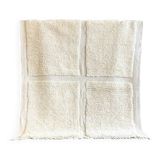 White wool rug size 200cmx200cm 6.5ftx6.5ft (Moroccan handmade)