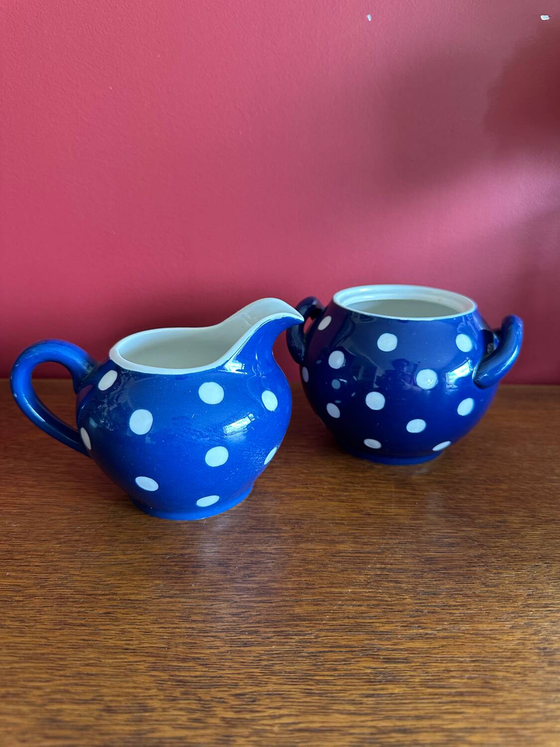 Duo de crémier, pot à lait vintage