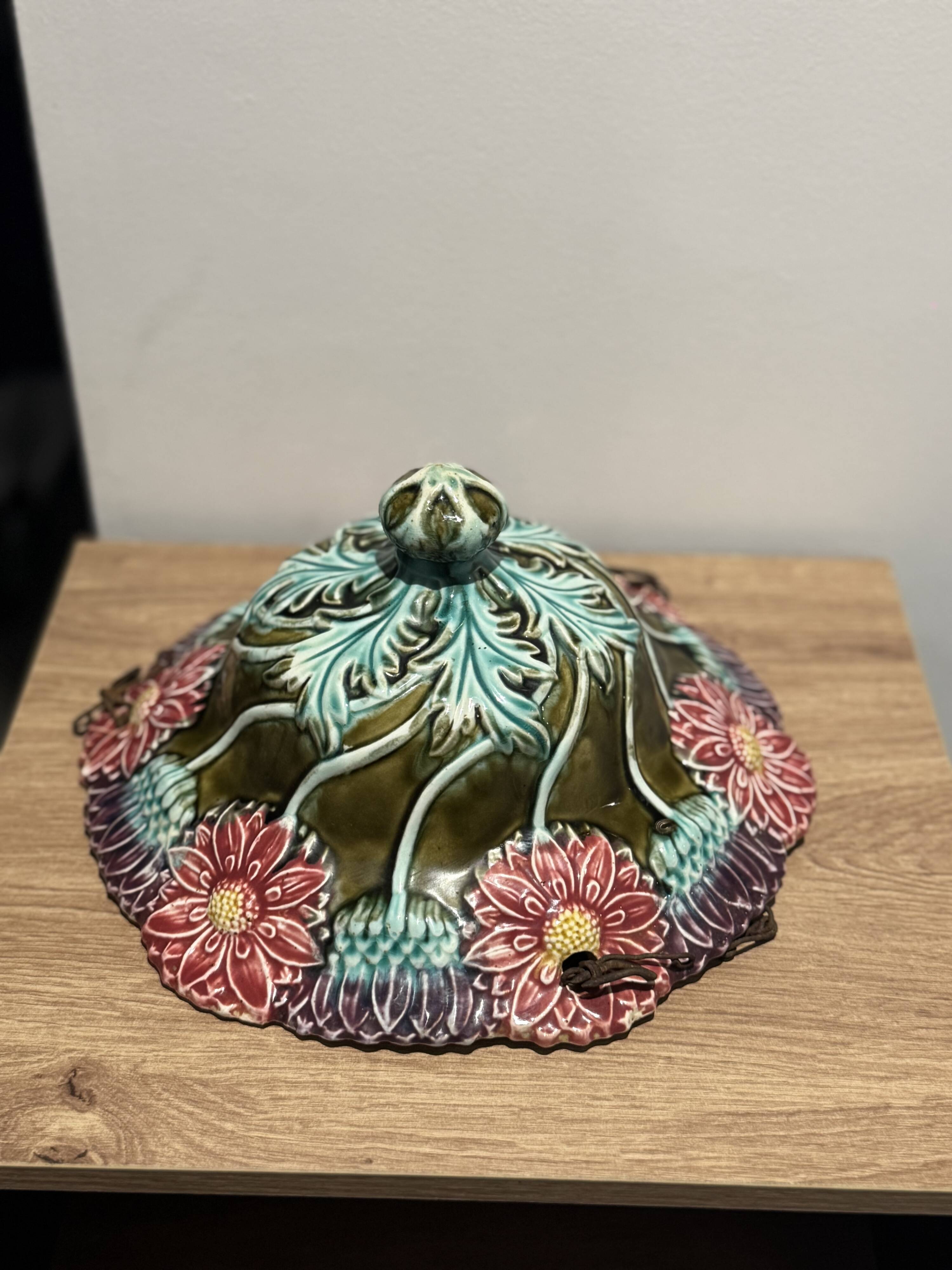 Hanging planter in earthenware