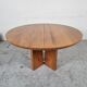 Table à manger en orme de Luigi Gorgoni années 80