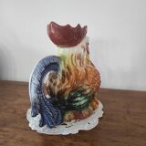 Barbotine Rooster pitcher carafe