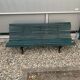 Garden bench in metal foot slats