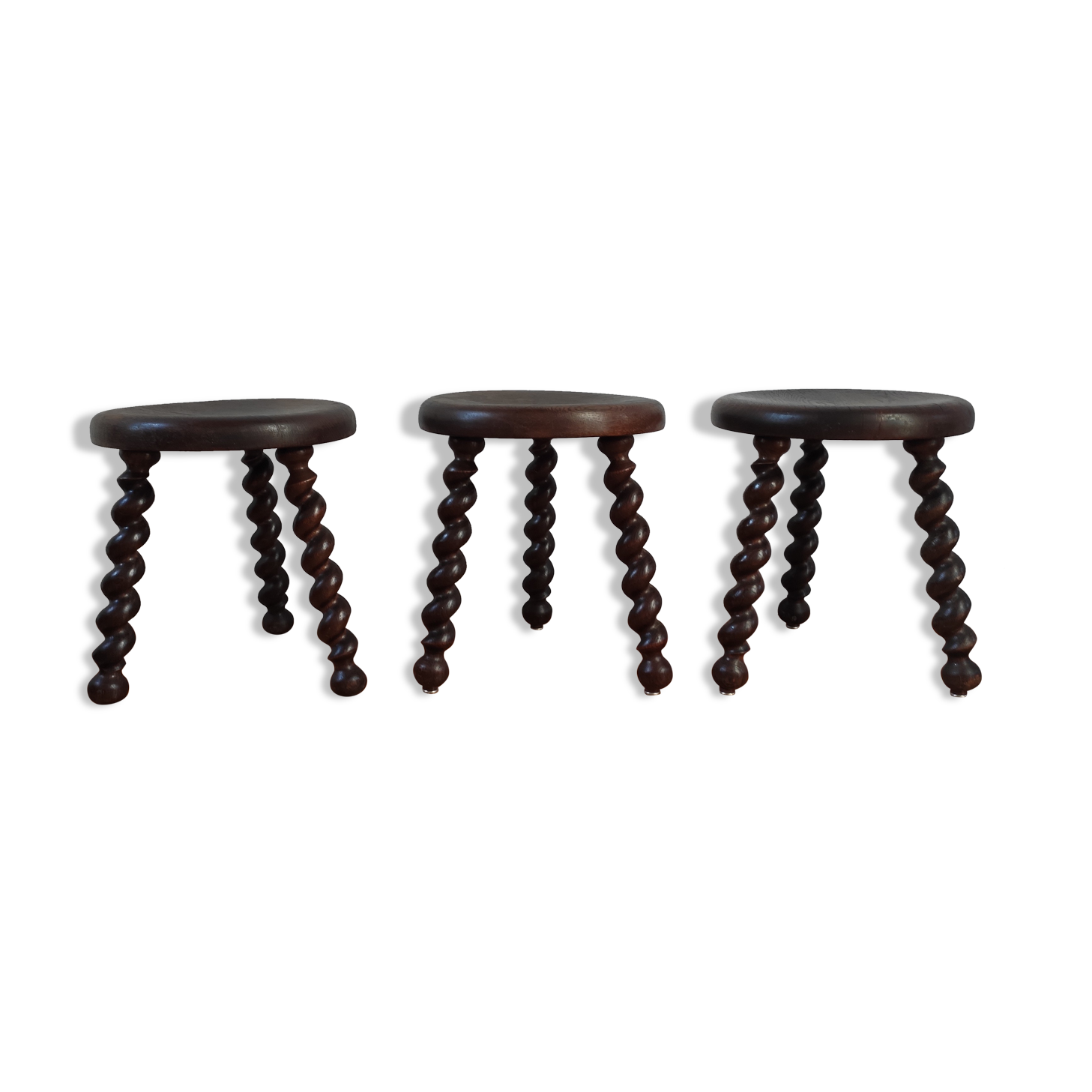 Brutalist tripod stools