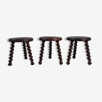 Brutalist tripod stools