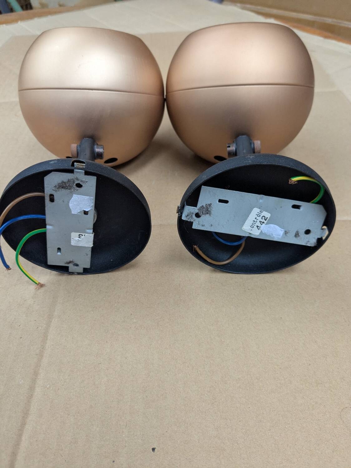 Pair of vintage LITA Eyeball wall lights, 1970s