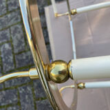 1960s glass and brass bar cart