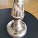 Eglomized mercurized glass candle holder