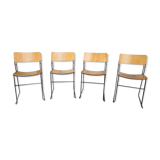 Set of 4 vintage "sultana" chairs