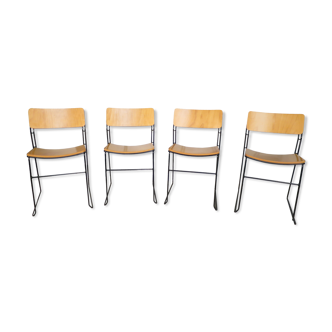 Set of 4 vintage "sultana" chairs