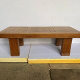 Rustic solid oak farmhouse coffee table 1950