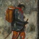 Painting on canvas scene in winter 60 x 50