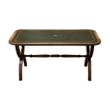 Mahogany coffee table and leather top