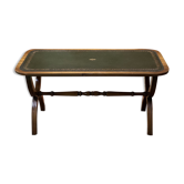 Table basse en acajou et dessus cuir
