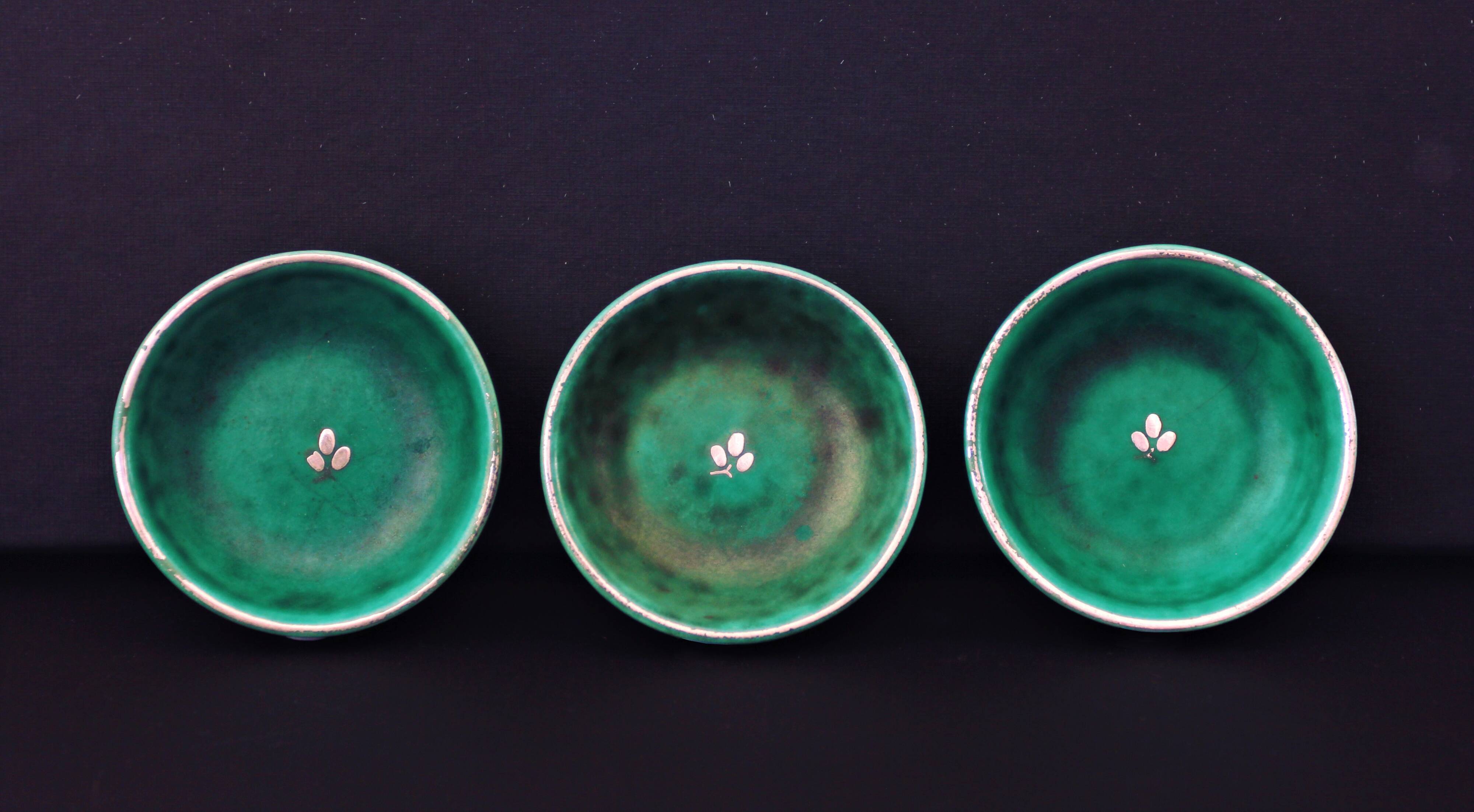 10 ceramic pieces from the Argenta collection by Gustavsberg, Art Deco period (c. 1940)