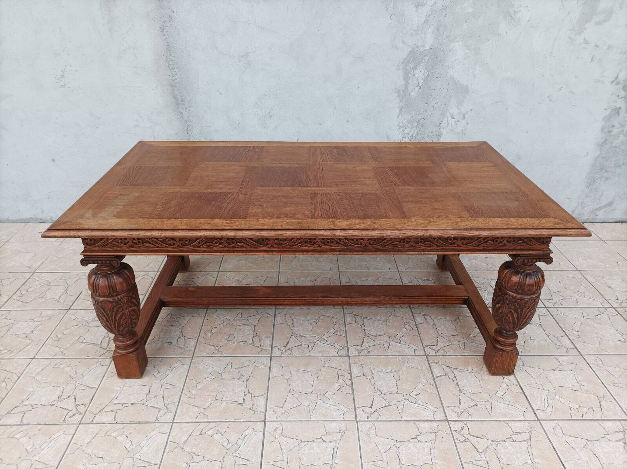 Renaissance style oak table