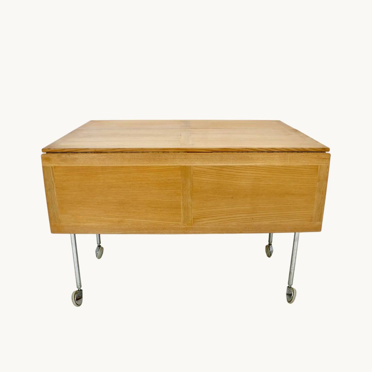 A folding side table "Berit" by Bruno Mathsson, Sweden, 1950s.