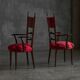 High-back dining chairs by Aldo Tura, Italy, 1962