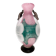 Postmodern Pink, Green and White Hand Blown Scavo Glass Vase, Murano, Italy