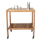 Vintage solid wood serving trolley