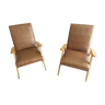 Pair of armchairs in skai