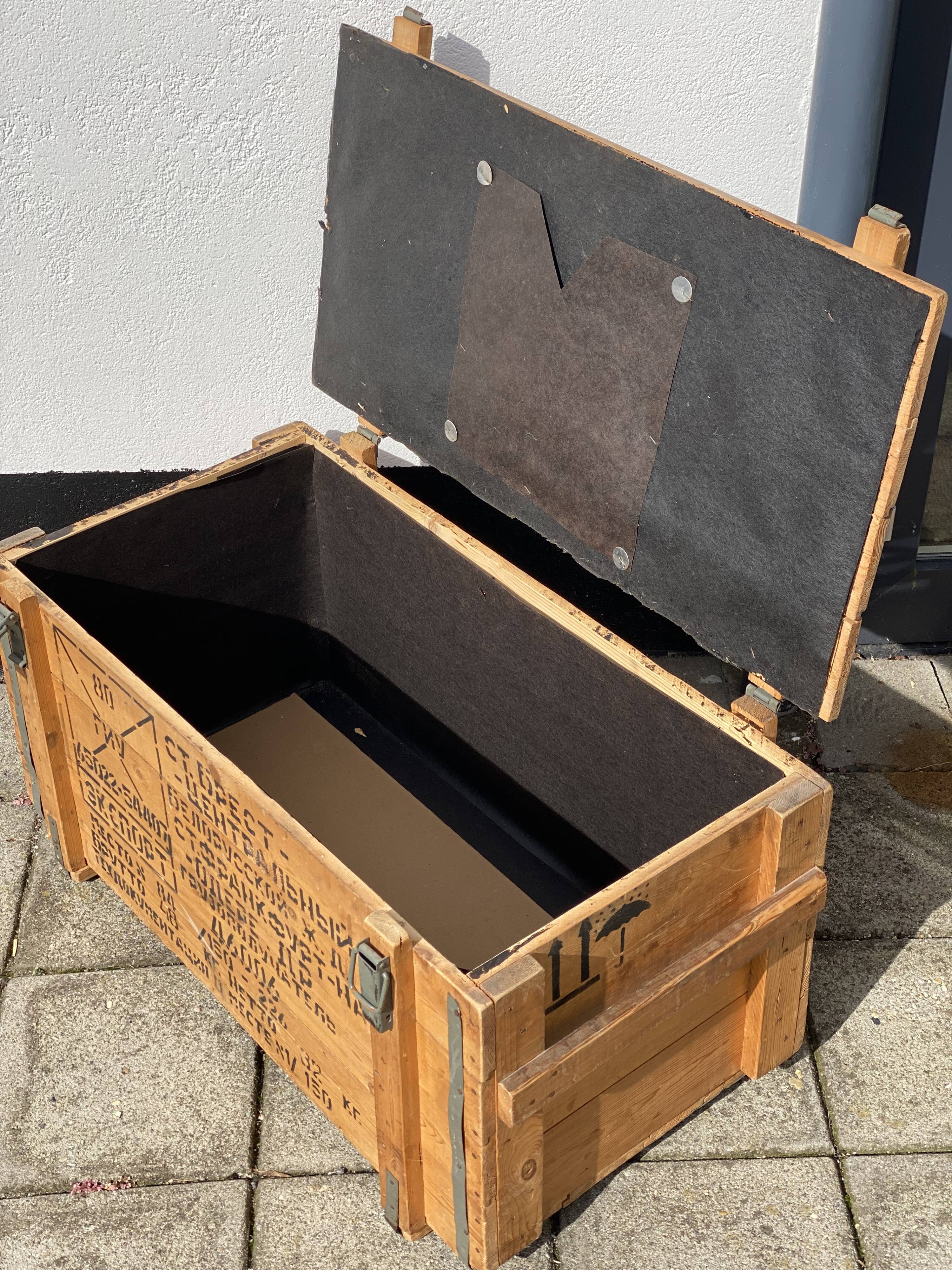 Vintage Russian Military Surplus Gas Mask Crate