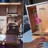 Pop doll toy wardrobe for children wooden furniture 1960 france for room decoration