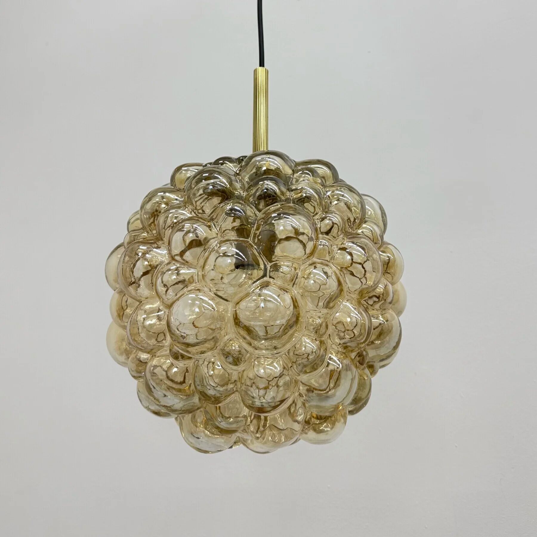 XL Helena Tynell glass bubble hanging lamp pendant, 1970s