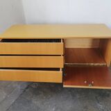 Small vintage blond wood sideboard