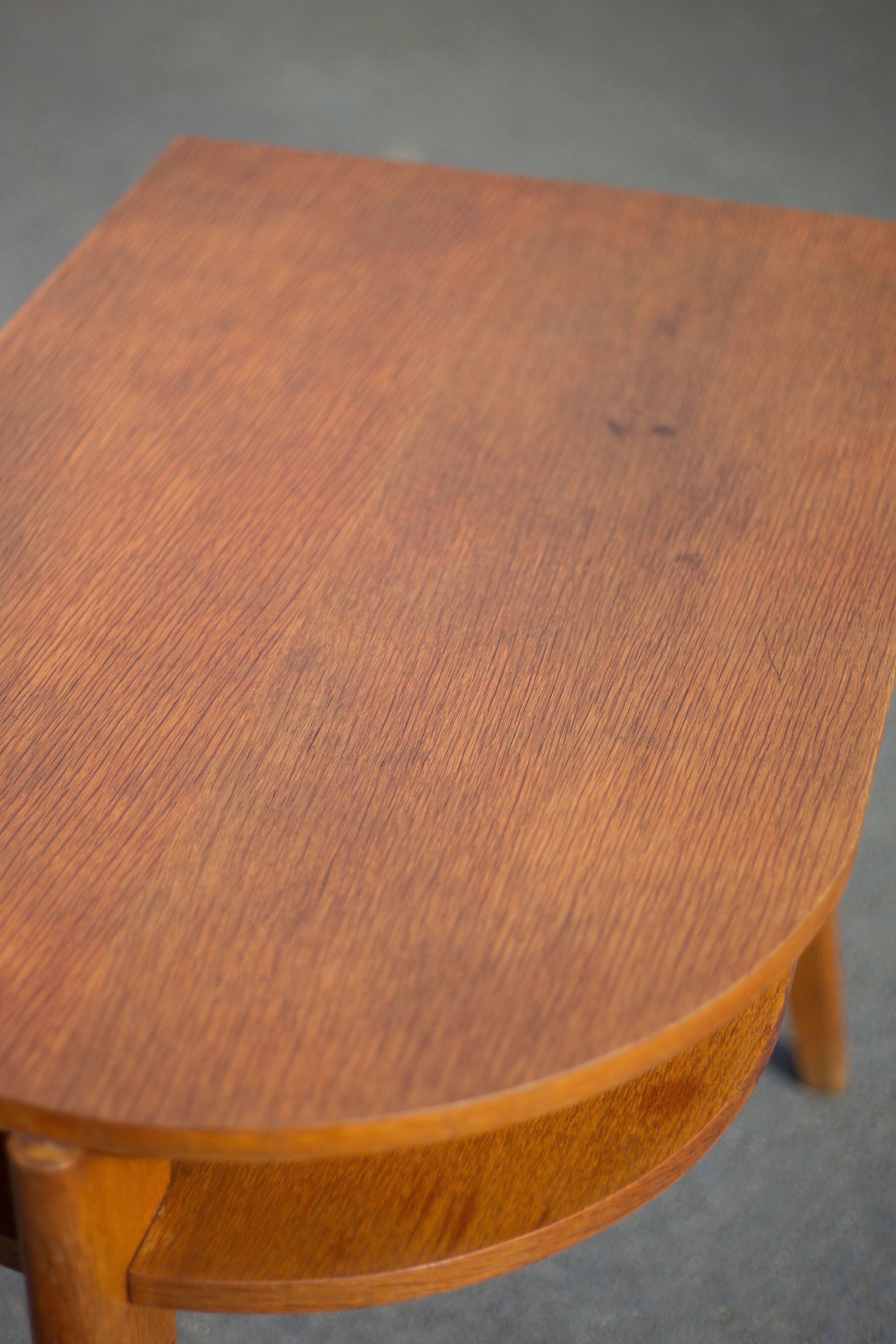 desk, tripod wooden desk, small French designer desk, modernist desk, 50's