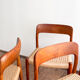 Ensemble de 4 chaises de salle à manger modèle 75 en teck, Niels O. Møller