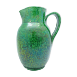 Green ceramic pitcher vase