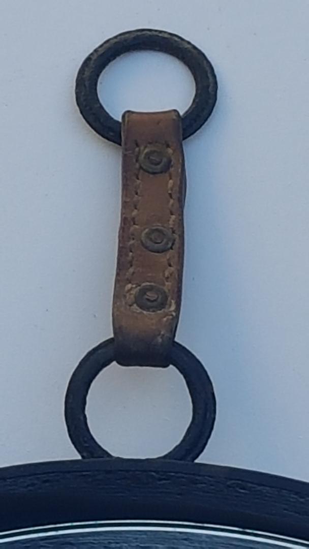 Round mirror wrought iron years 50 brutalist 50x50cm