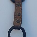 Round mirror wrought iron years 50 brutalist 50x50cm