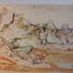 Gouache Les Baux de Provence