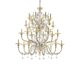 Elegant Huge Ca’ Rezzonico Murano Glass Chandelier With Gold Accents