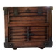 Kuruma Tansu japonais ancien en bois massif et ferrures noires