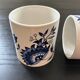 Paire de mugs décor floral bleu