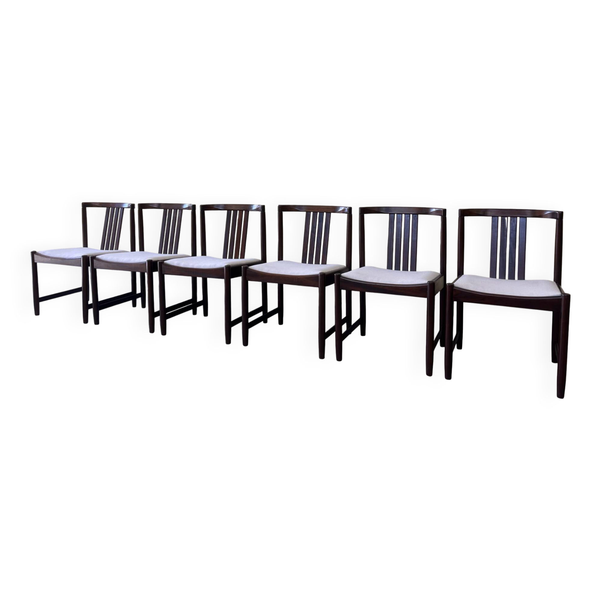 Set of six vintage Illum Wikkelsø dining chairs