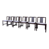 Set of six vintage Illum Wikkelsø dining chairs