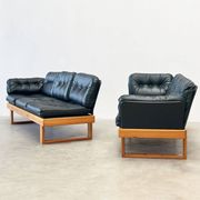 1970's dark green German corner bench