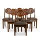 Étienne Kohlmann. Set of 6 Modernist style chairs. 1960s.