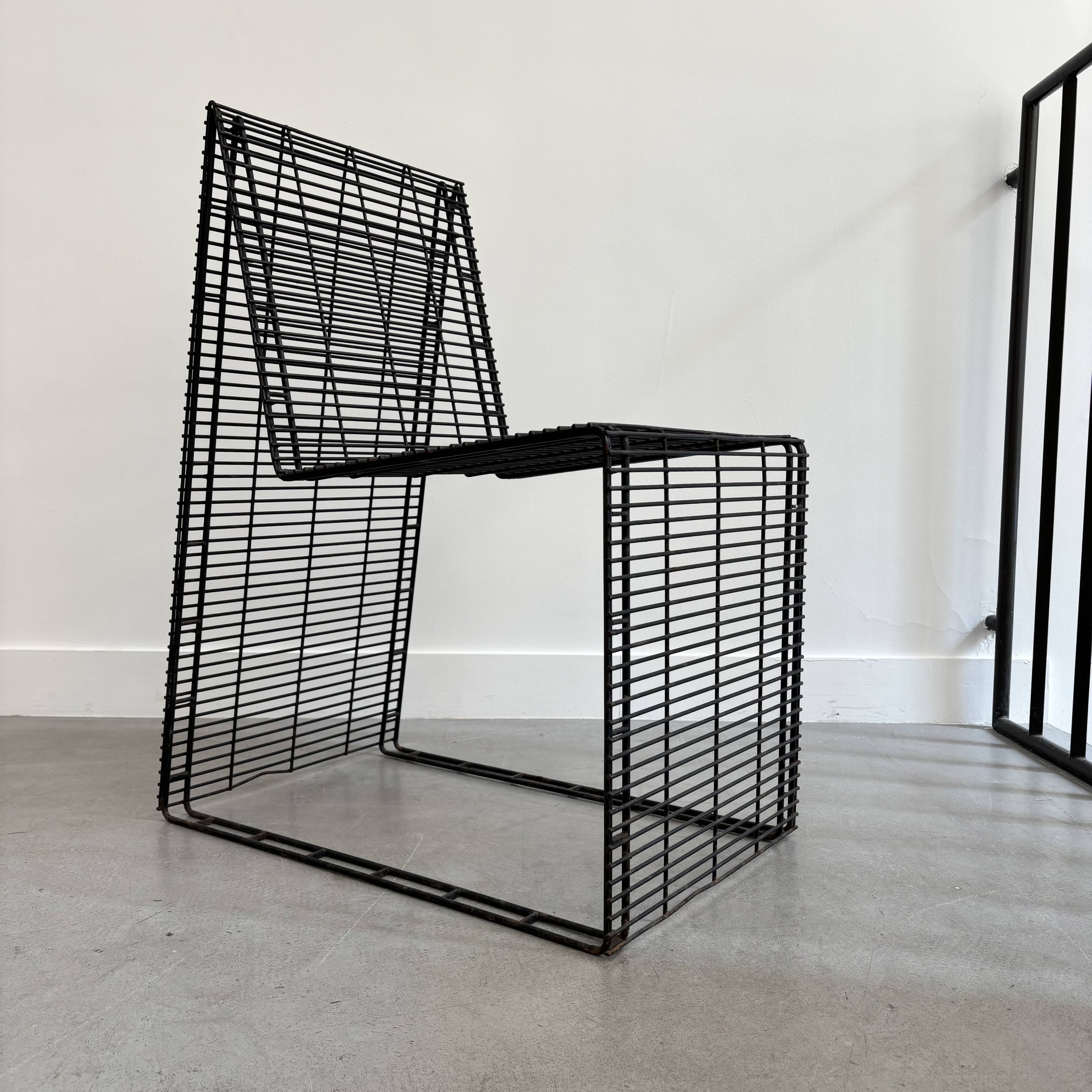 Graphic metal armchair